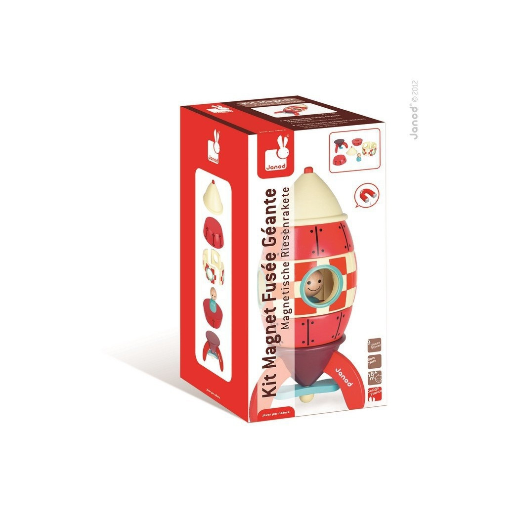 Rakieta drewniana magnetyczna XXL - Janod
