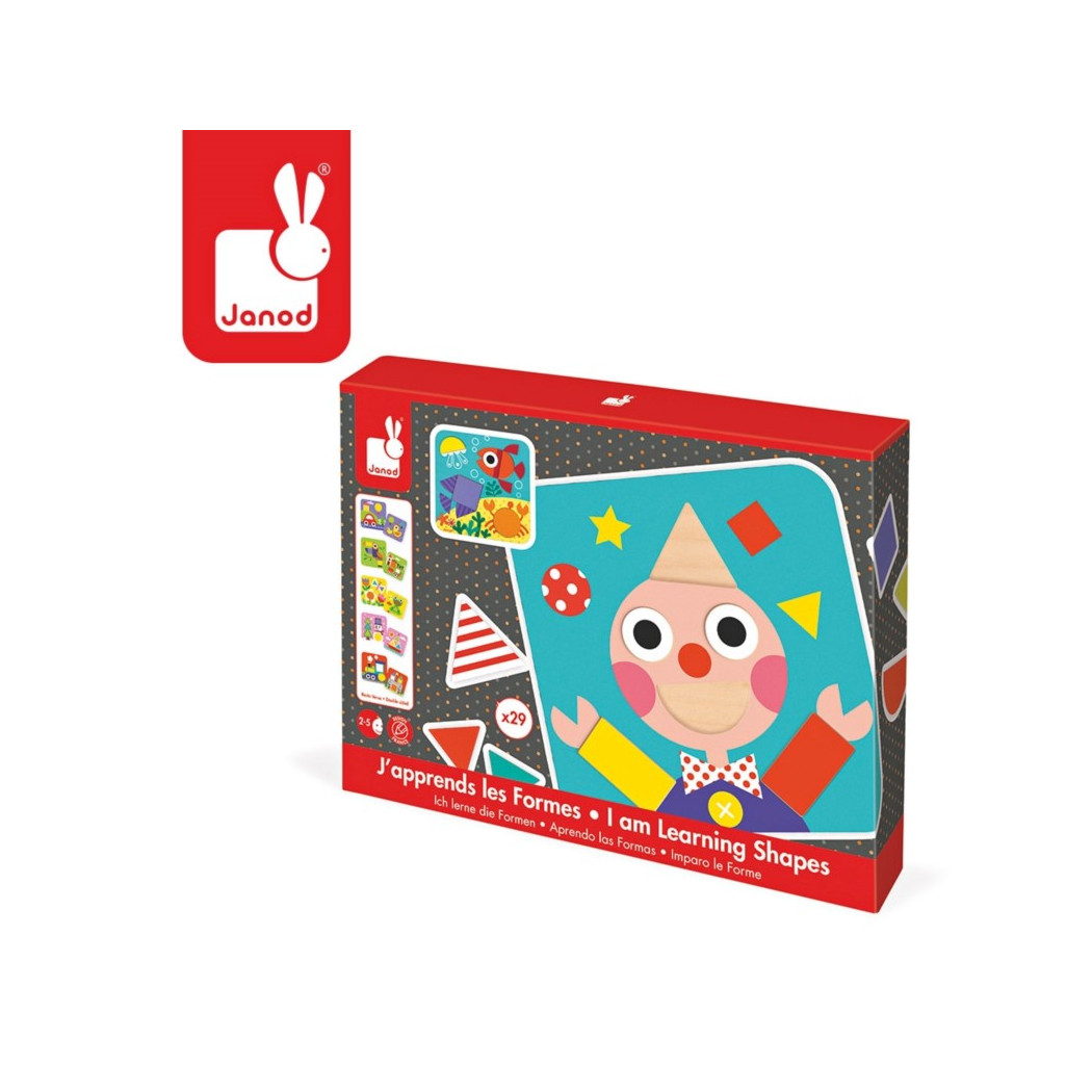 Układanka drewniana poznaję kształty - Janod