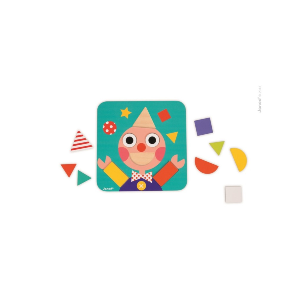 Układanka drewniana poznaję kształty - Janod