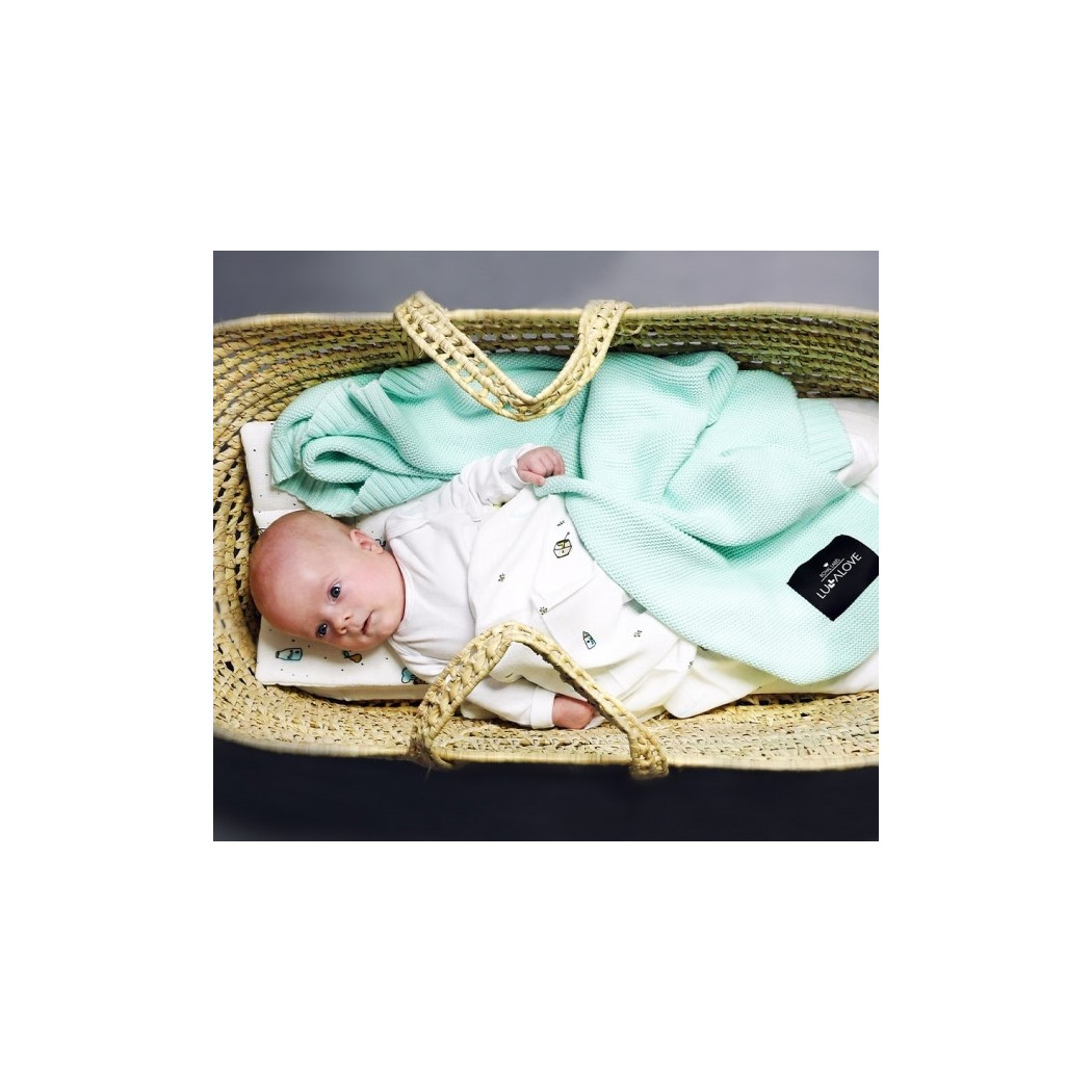 Delicious Mint - Koc Tkany - 80x100 - Miętowy - Lullalove