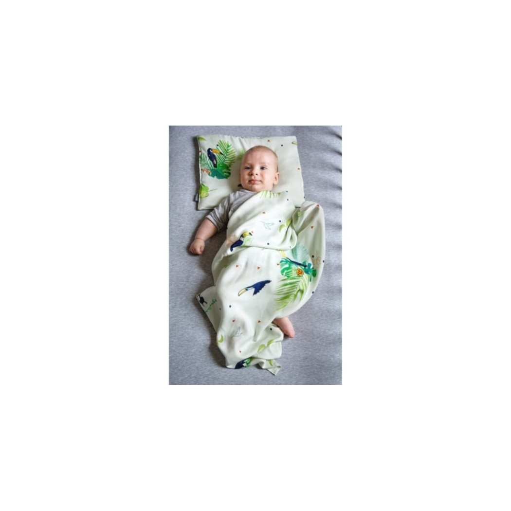 Jasiek dla niemowląt - tropical - tukany - 35? 25 cm - Poofi