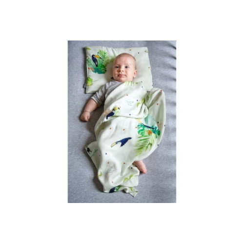 Jasiek dla niemowląt - tropical - tukany - 35? 25 cm - Poofi