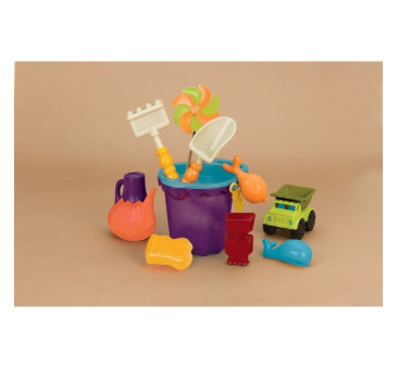 Zestaw akcesoriów plażowych w torbie - wersja pomarańczowa - BTOYS