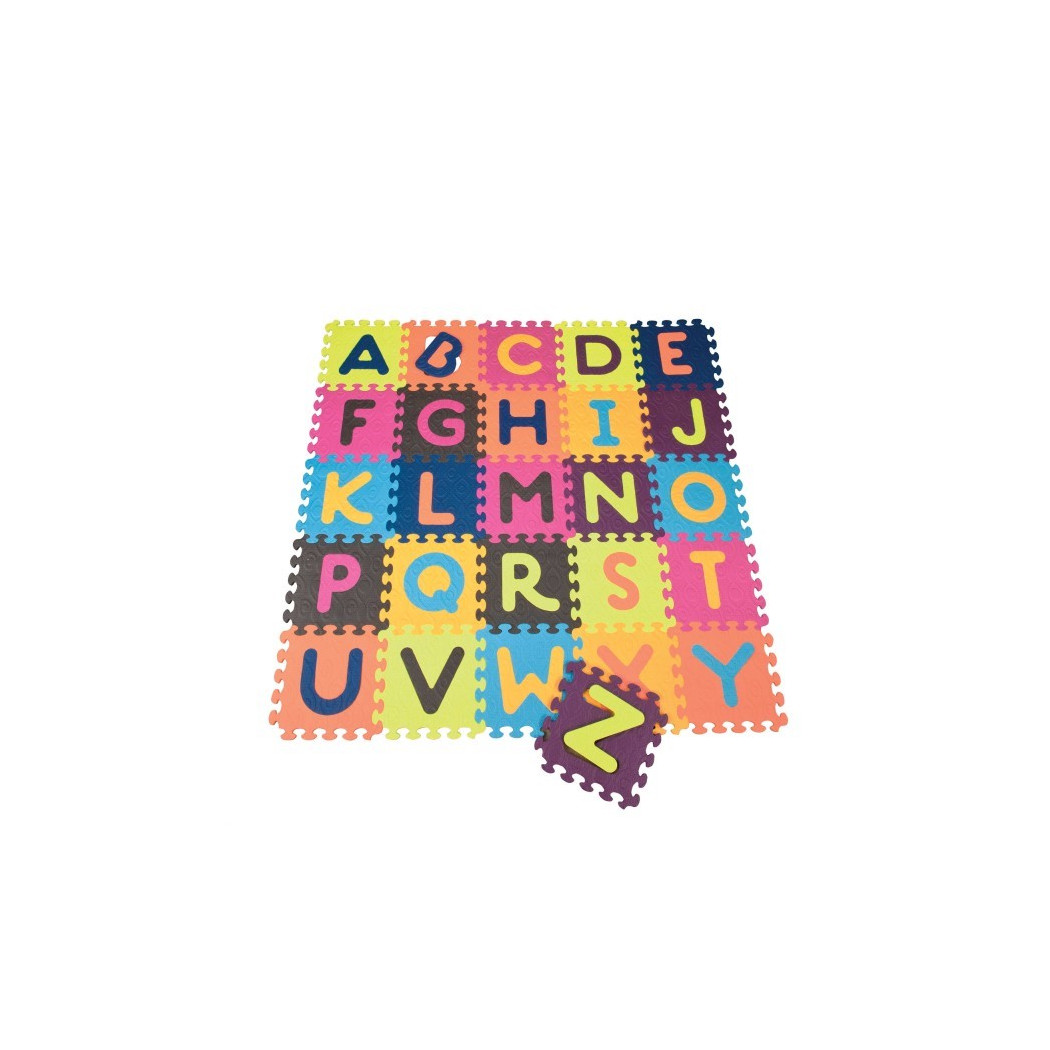 Mata piankowa z 26 kolorowymi puzzlami - alfabet - BTOYS