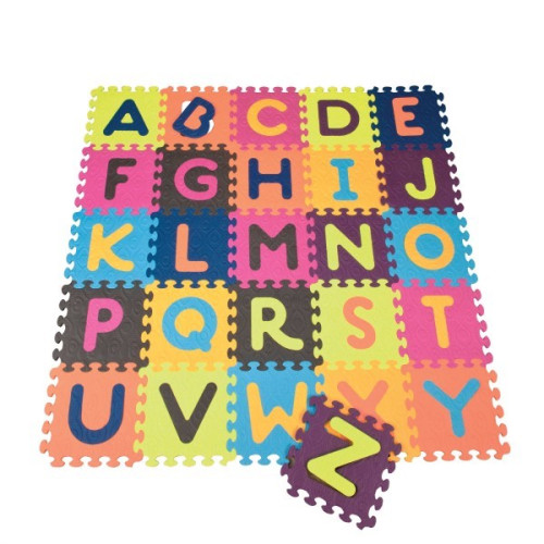 Mata piankowa z 26 kolorowymi puzzlami - alfabet - BTOYS