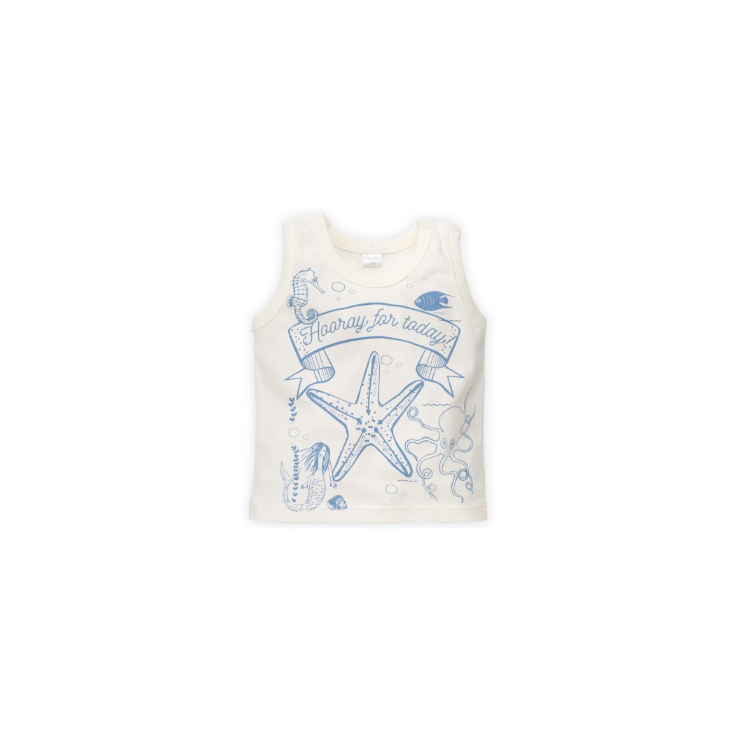 PODKOSZULKA NA RAMIĄCZKACH SEA WORLD ROZMIAR 74 ECRU