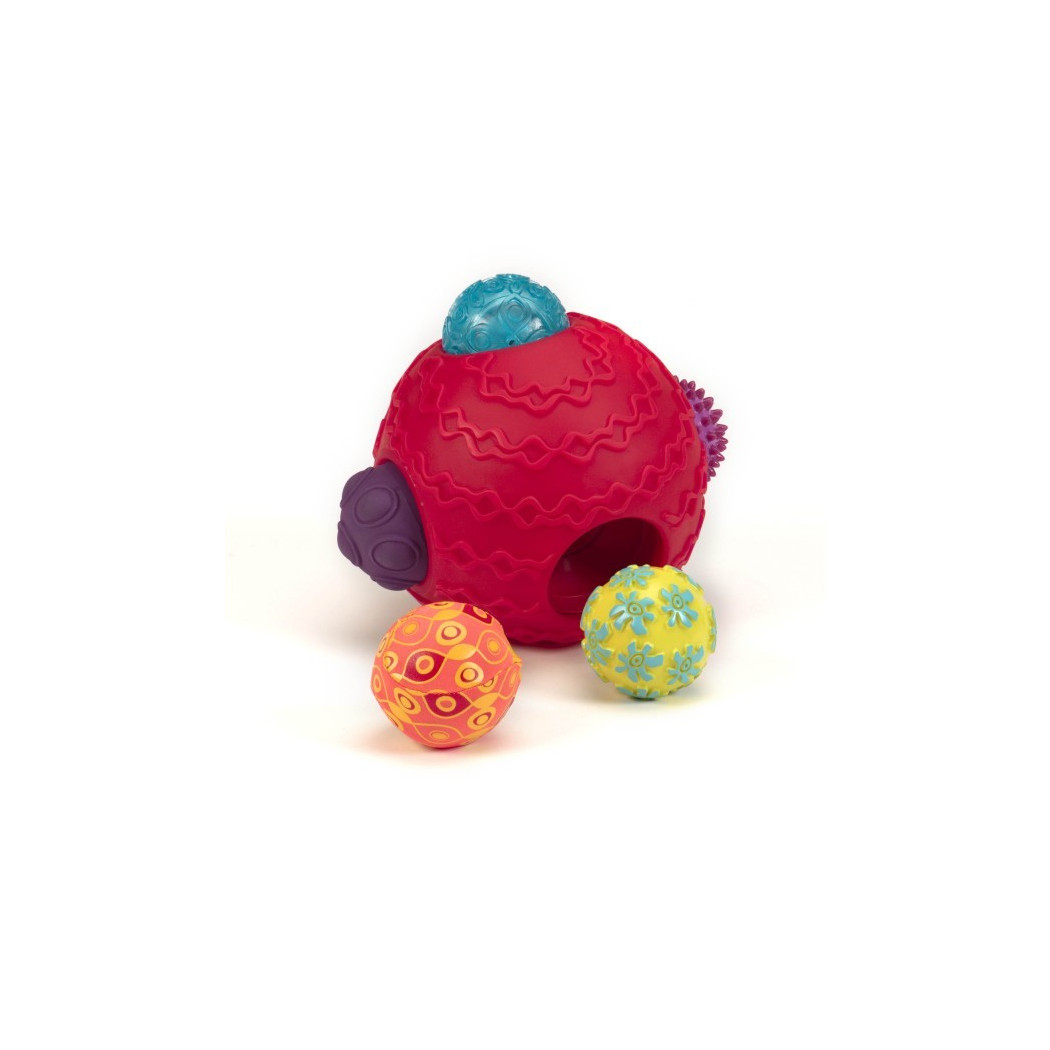 Kula sensoryczna z piłkami - Ballyhoo - Wersja Czerwona - BTOYS