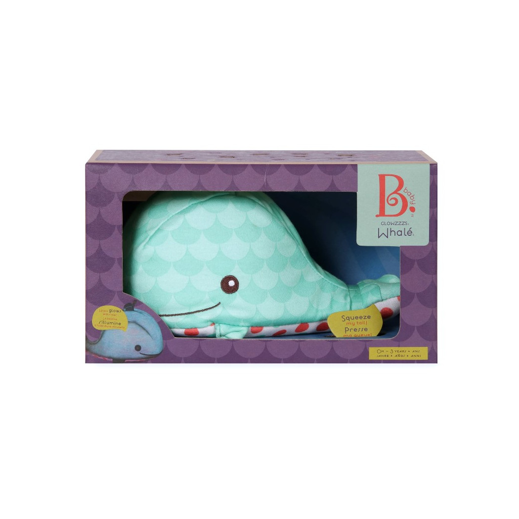 Szumiący i świecący Wieloryb dla niemowląt - Glow Zzz Whale - BTOYS