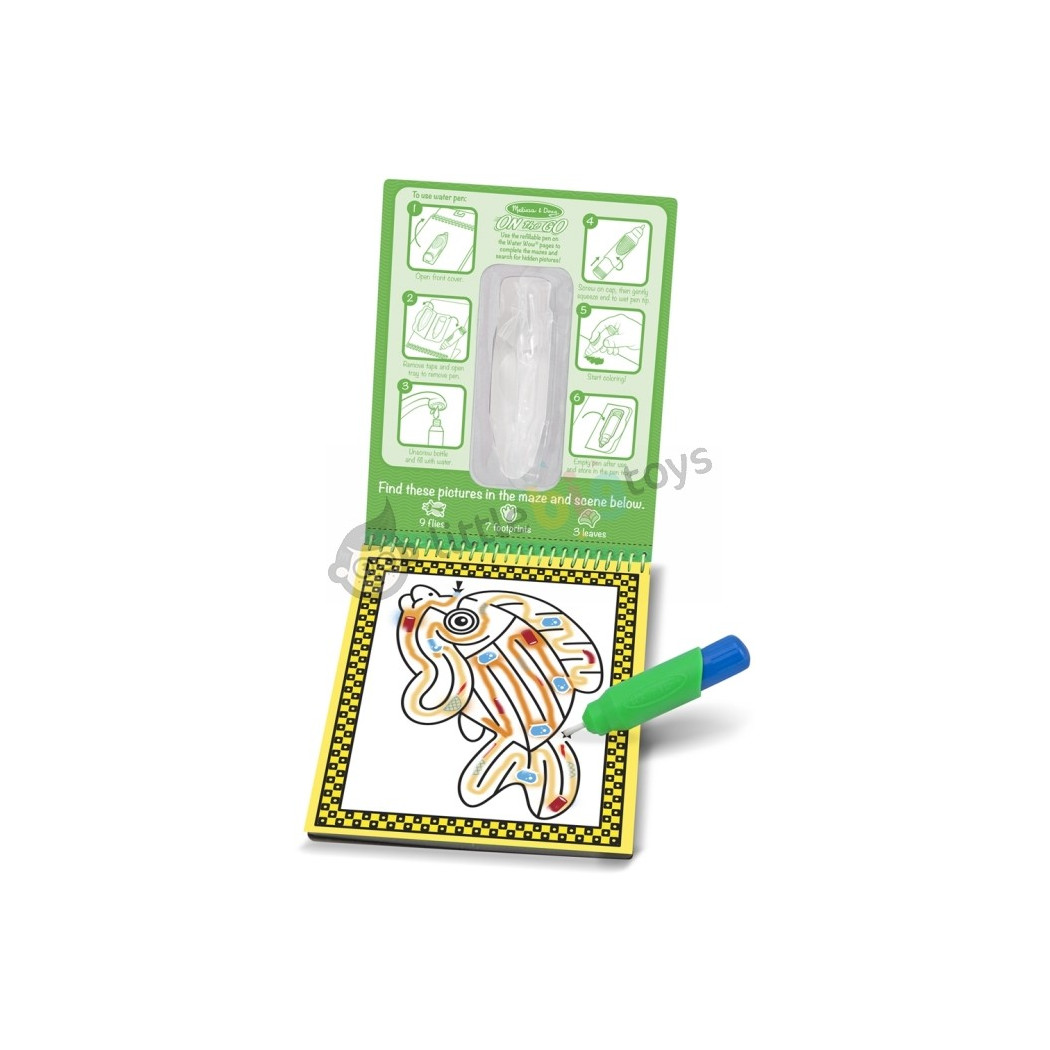 Zwierzęce Labirynty - Malowanie Wodą - Water Wow!- Znikające Kolory - Kolorowanka Wodna - Melissa & Doug