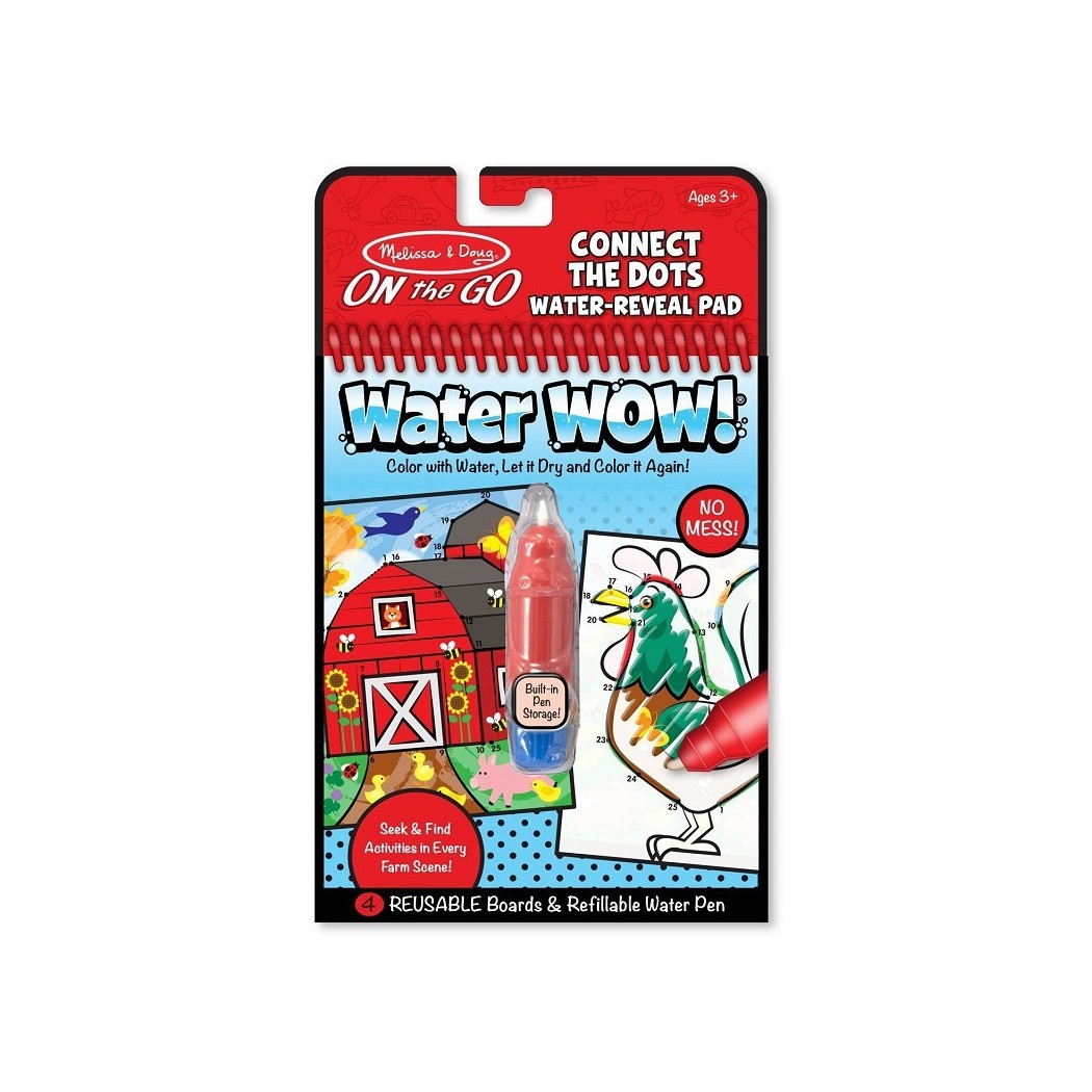 Farma Połącz Kropki - Malowanie Wodą - Water Wow!- Znikające Kolory - Kolorowanka Wodna - Melissa & Doug