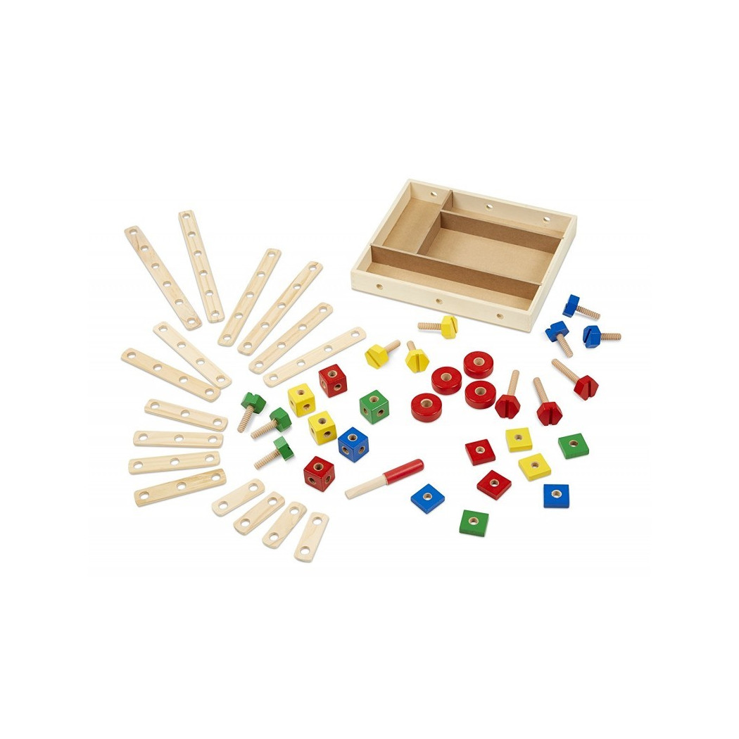 Drewniane klocki konstrukcyjne - Melissa & Doug - Montessori