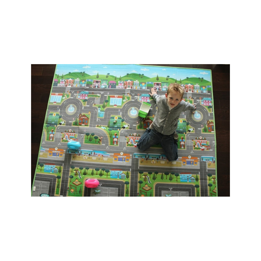 Mata dwustronna edukacyjna do zabawy - ABC/City - Alfabet/Miasto -  Prince Lionheart