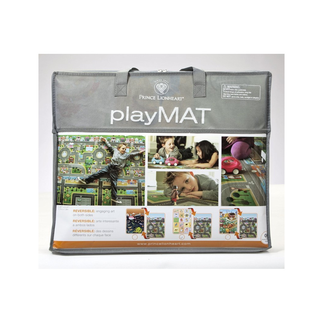 Mata dwustronna edukacyjna do zabawy - ABC/City - Alfabet/Miasto -  Prince Lionheart