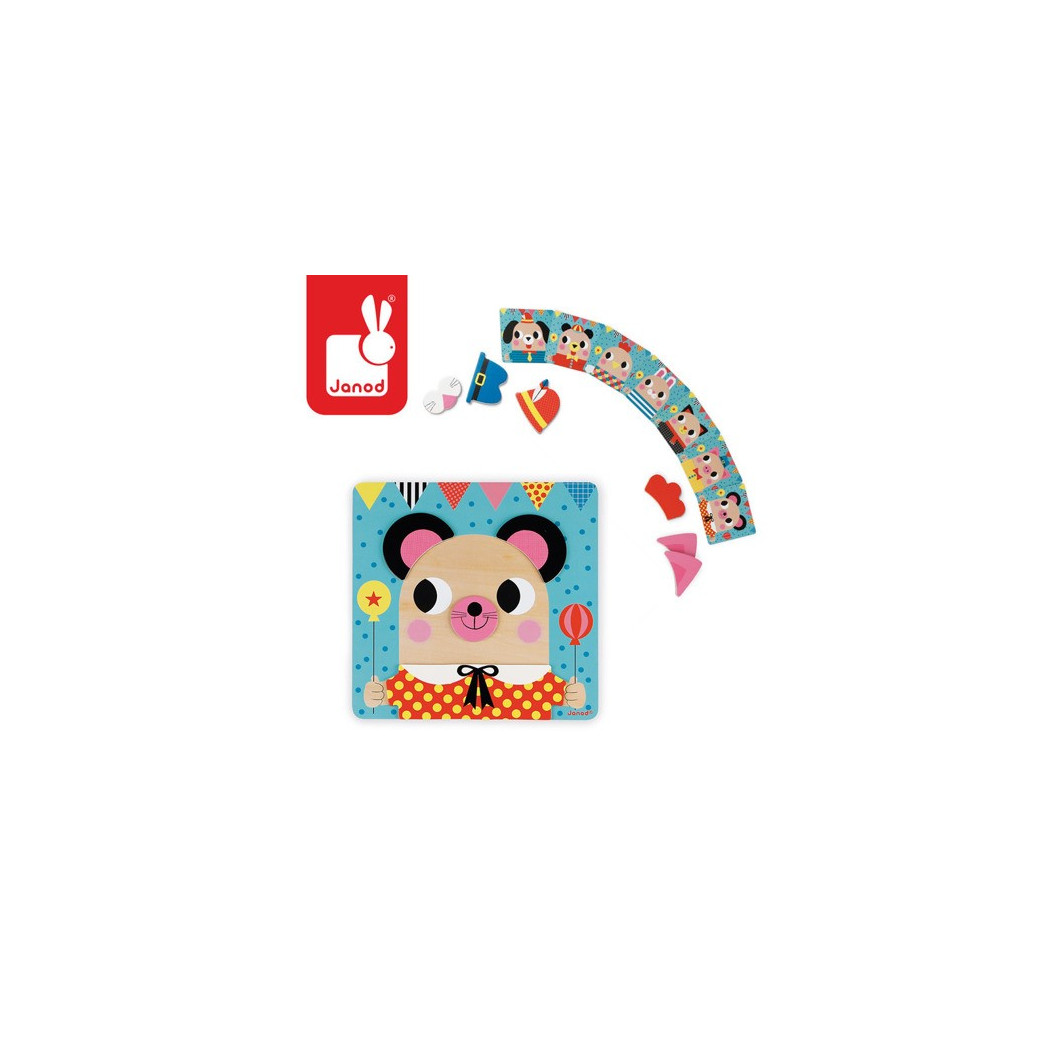 Układanka Drewniana Magnetyczna Zwierzątka - Janod