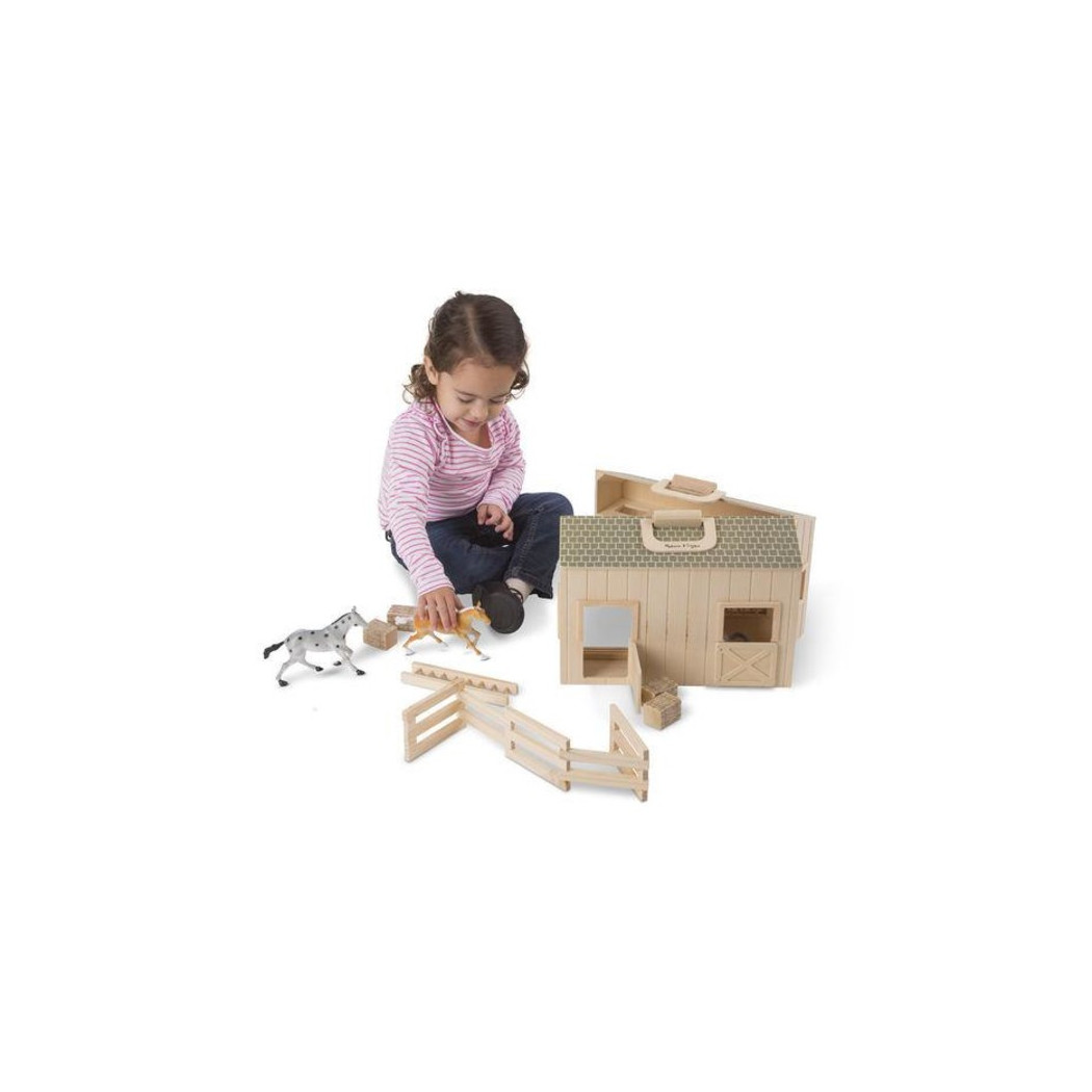 Drewniana Stajnia Farma z Konikami - Melissa & Doug - Montessori