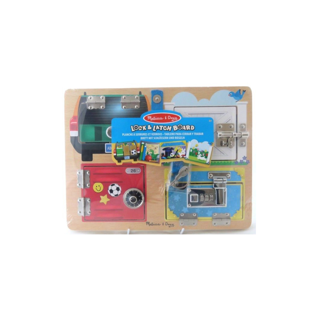 Tablica z 4 Zamkami Zatrzaskami - Melissa & Doug - Montessori