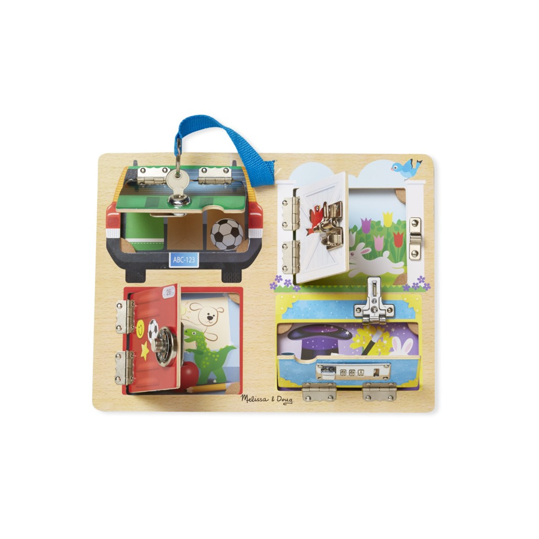 Tablica z 4 Zamkami Zatrzaskami - Melissa & Doug - Montessori