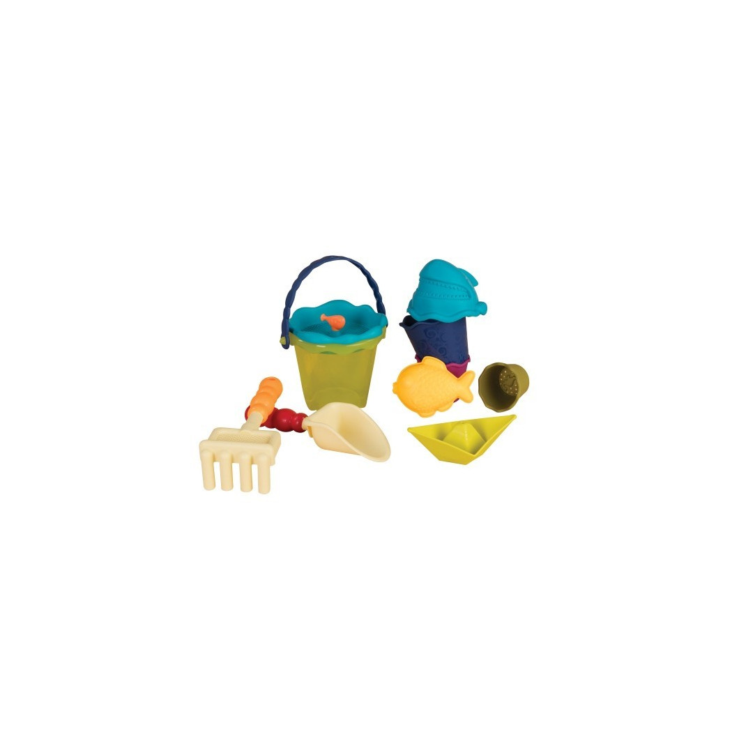 Pomarańczowy Wózek - Wagon z akcesoriami plażowymi do Piasku - Wavy-Wagon - BTOYS