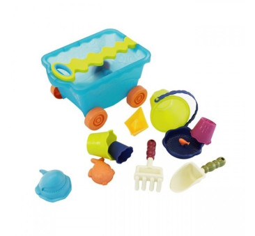 Wózek - Wagon z akcesoriami plażowymi - niebieski - Wavy-Wagon - BTOYS