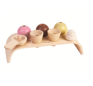 Pastelowa drewniana lodziarnia - Plan Toys - Montessori