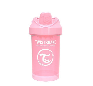 Kubek niekapek z mikserem do owoców, pastelowy różowy 300ml - Twistshake