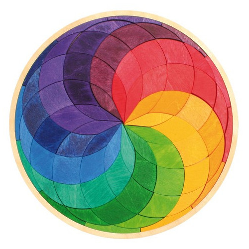 Tęczowa spirala w kole, 3+, Grimm's Grimms - Zabawka drewniana - Montessori