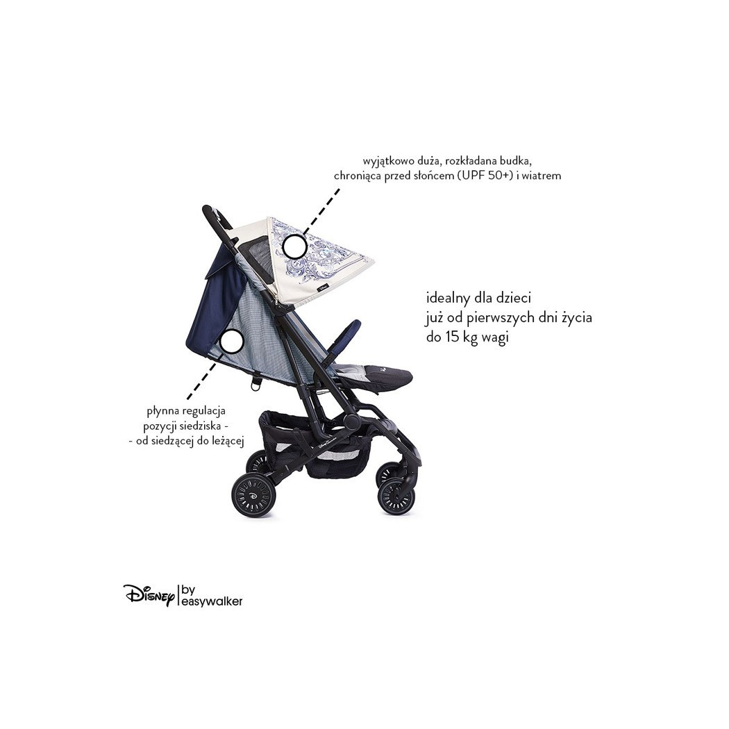 Disney by Easywalker Buggy XS Wózek spacerowy z osłonką przeciwdeszczową Mickey Ornament - Easywalker
