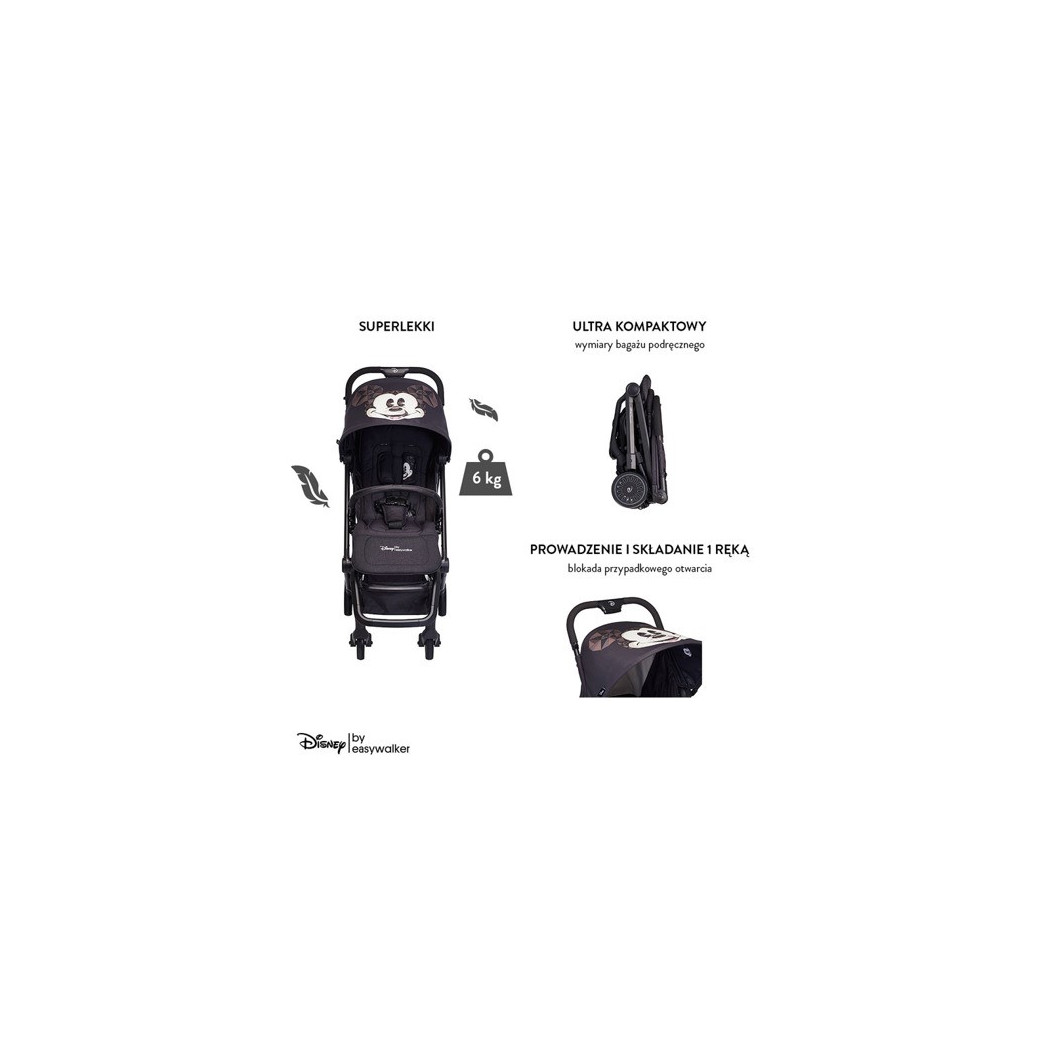 Disney by Easywalker Buggy XS Wózek spacerowy z osłonką przeciwdeszczową Mickey Diamond - Easywalker