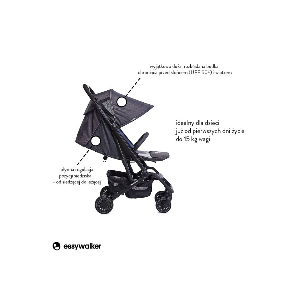 Easywalker Buggy XS Wózek spacerowy z osłonką przeciwdeszczową Berlin Breakfast - Easywalker
