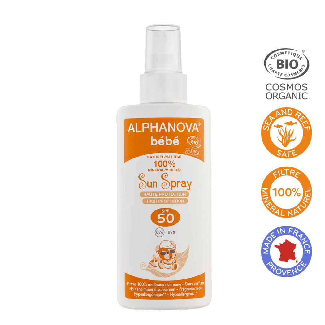 Przeciwsłoneczny Spray o wysokim filtrze SPF 50+ - 50ml - Alphanova Bebe