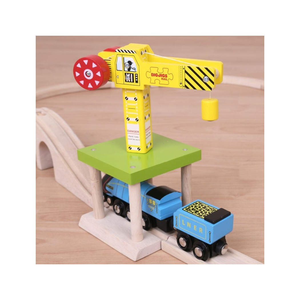 Dźwig Załadunkowy - Żuraw Kolejowy - seria Drewniana Kolejka - BigJigs