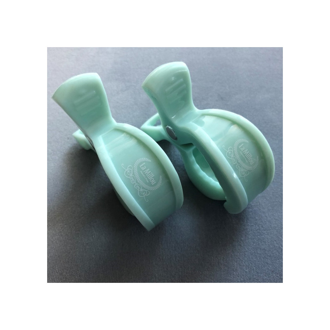 Klipsy dwupak - Miętowe - Mint - La Millou - Uniwersalne Do Wózka