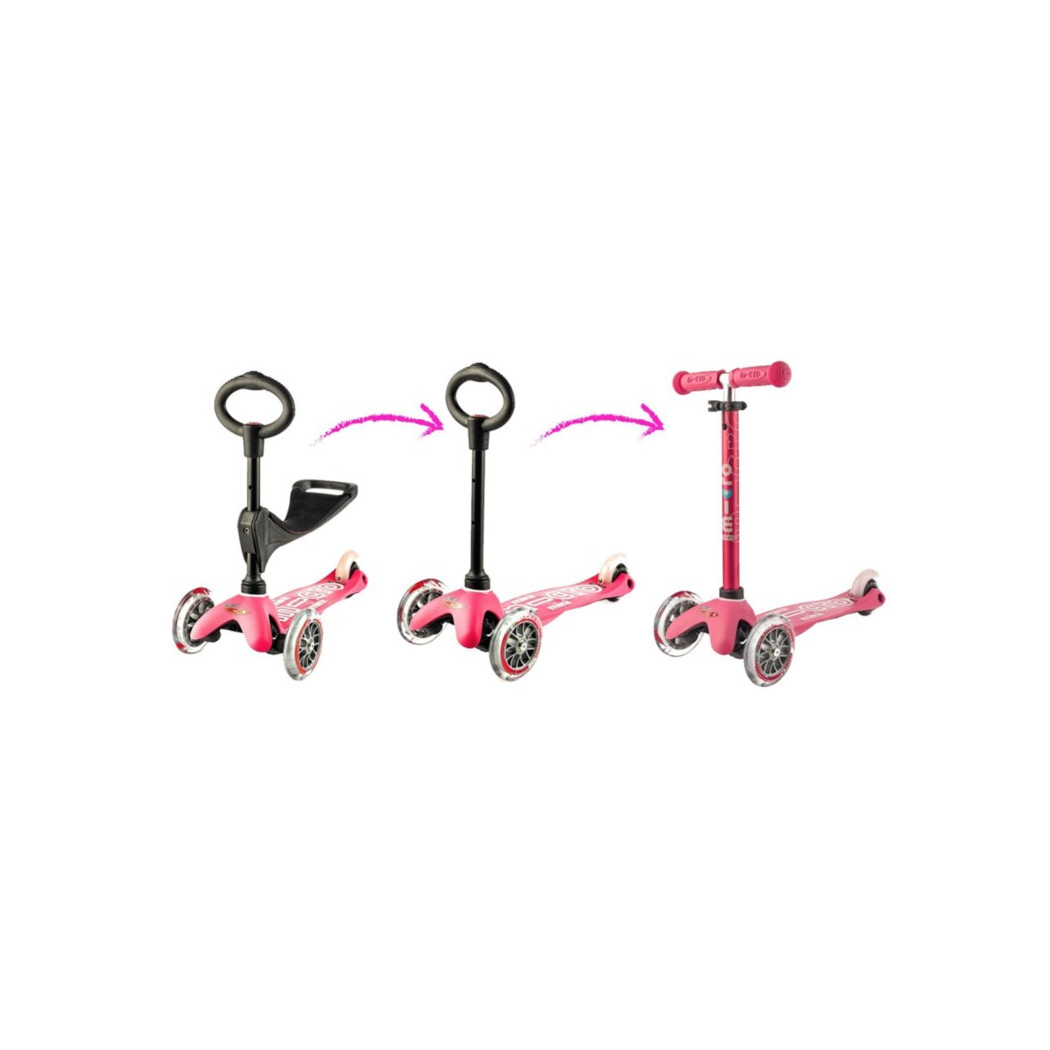 Hulajnoga Mini Micro 3in1 Deluxe - Pink/Różowa - Micro