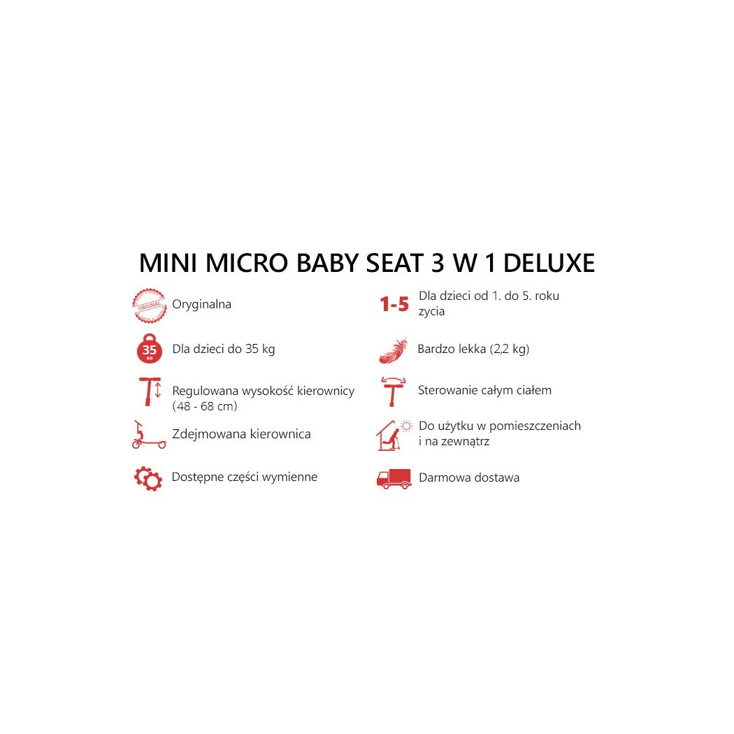 Hulajnoga Mini Micro 3in1 Deluxe - Pink/Różowa - Micro