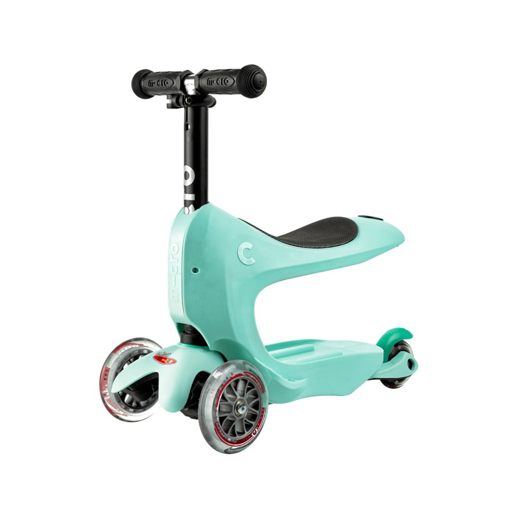 Jeździk Mini 2go Deluxe Plus Mint/Miętowy - Micro hulajnoga 5w1