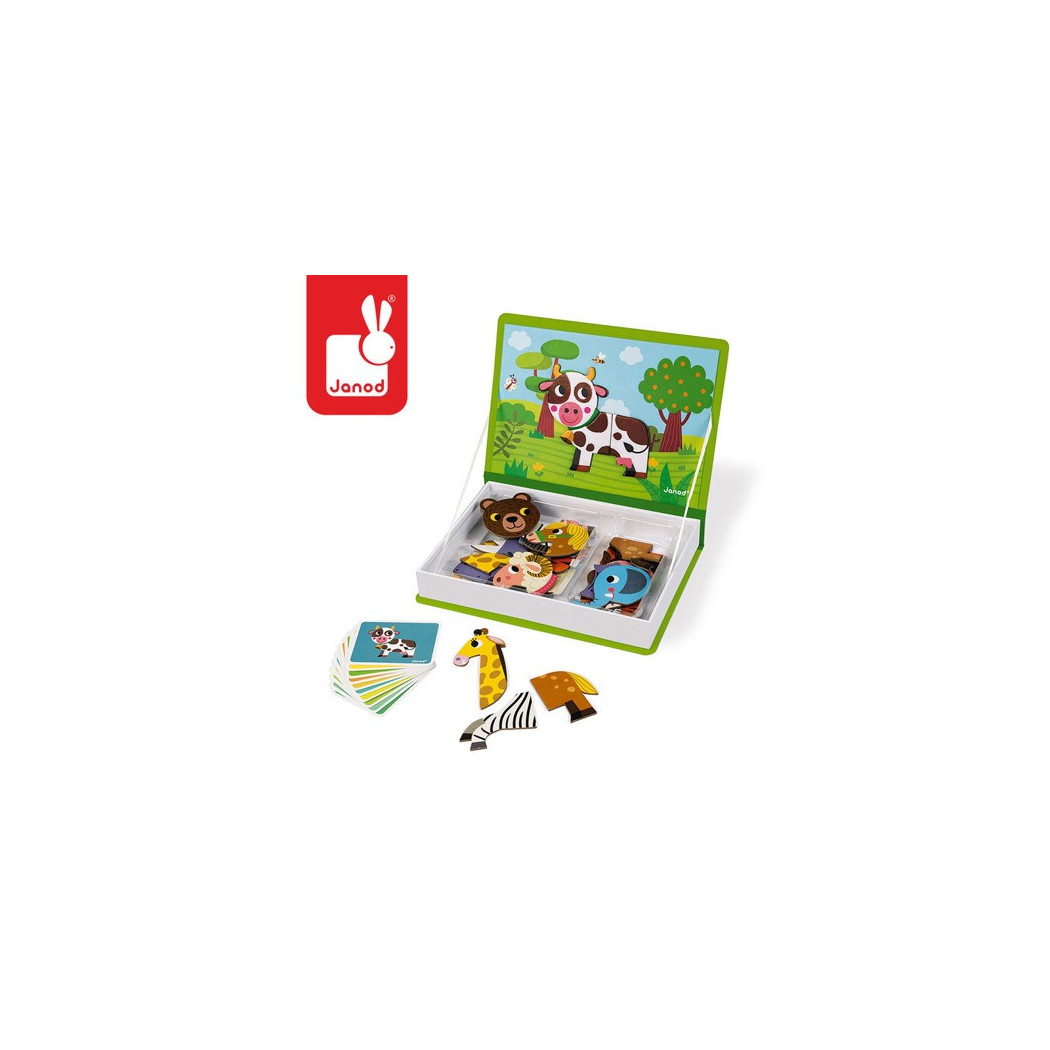 Zwierzęta - Magnetyczna Układanka - Magnetibook - Janod