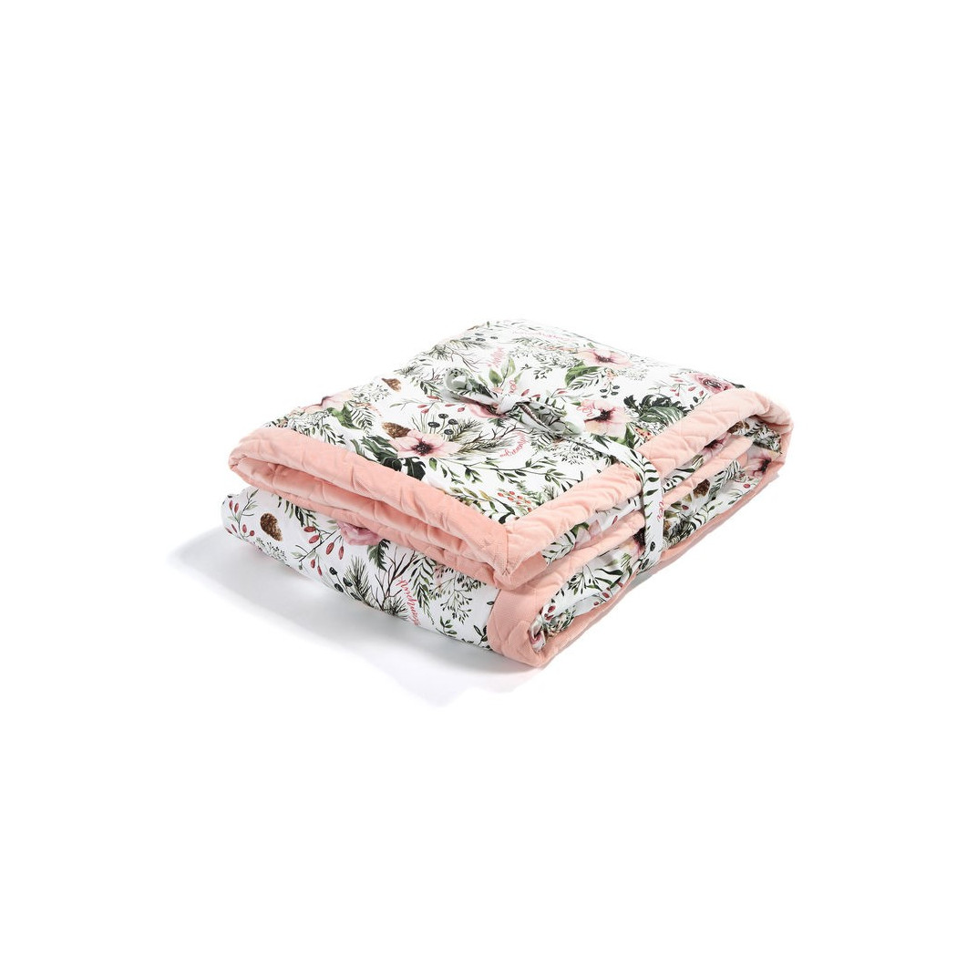 Koc/Narzuta - 140x200 cm - Wild Blossom & Powder Pink - Velvet Collection - La Millou