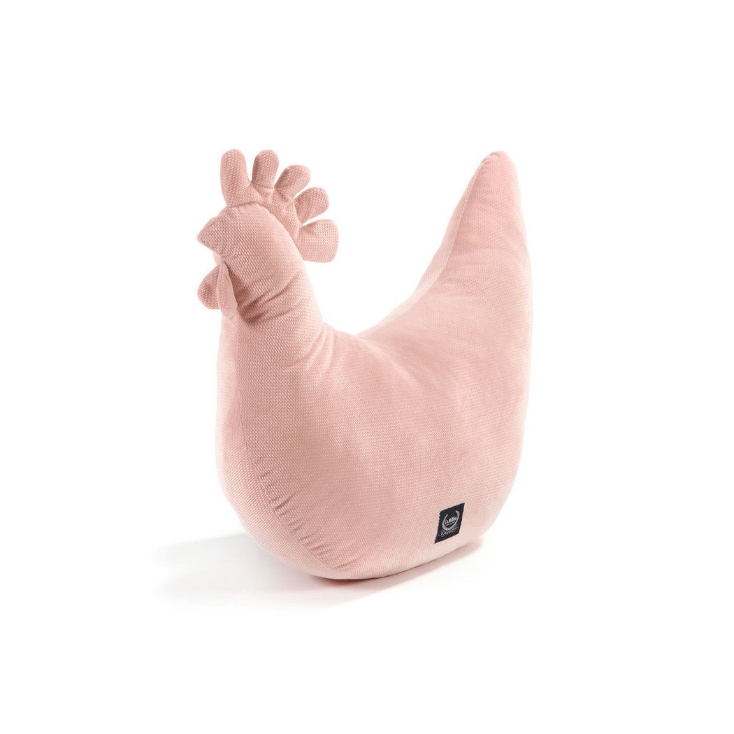 Kura Babci Dany - Powder Pink - Różowa Ozdobna Poduszka do Karmienia - La Millou - Velvet Collection
