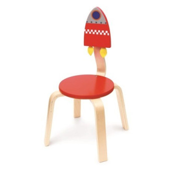 WYPRZEDAŻ Rakieta Drewniane Krzesło Dziecięce - Scratch - Krzesełko Dla Dziecka