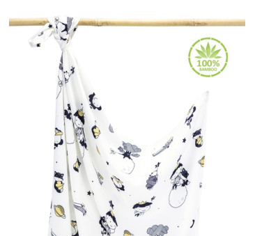 Otulacz 100% Bambus - Mały Książe - 100x120cm - Makaszka