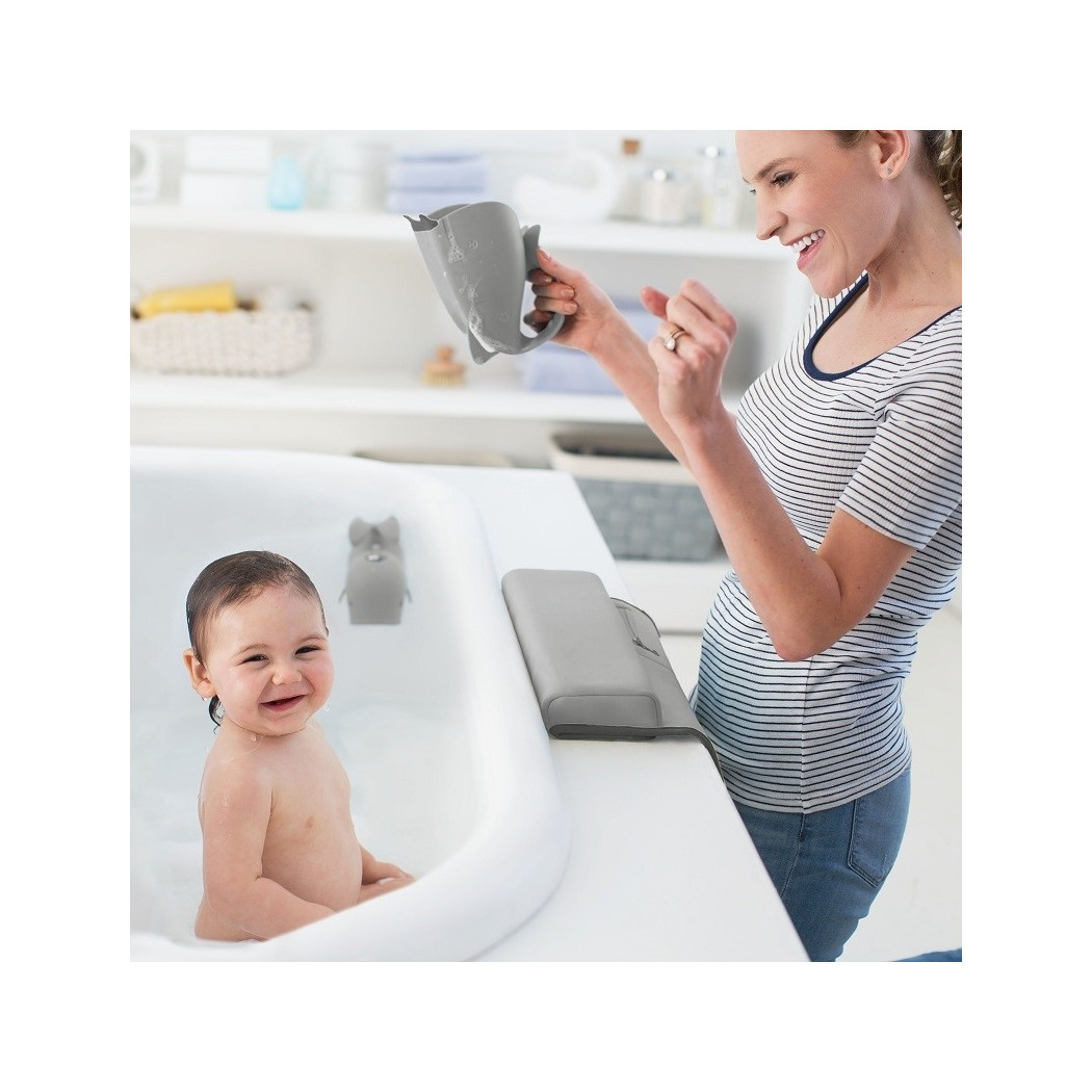 Wodospad Wieloryb Moby Grey/Szary - Kubek do Mycia Głowy - Skip Hop