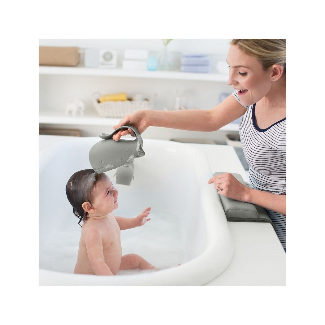 Wodospad Wieloryb Moby Grey/Szary - Kubek do Mycia Głowy - Skip Hop