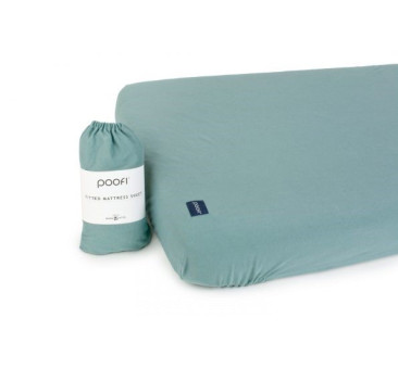 Prześcieradło do łóżeczka Organic & Color - petrol - 60x120 cm - Poofi