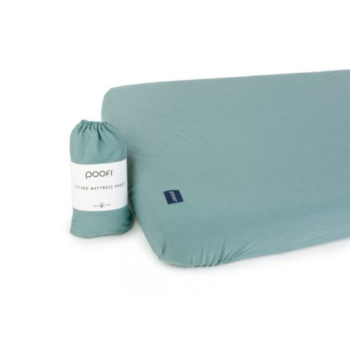 Prześcieradło do łóżeczka Organic & Color - petrol - 60x120 cm - Poofi