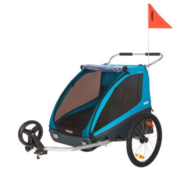 Przyczepka rowerowa dla dziecka, podwójna - Coaster XT - niebieska - Thule