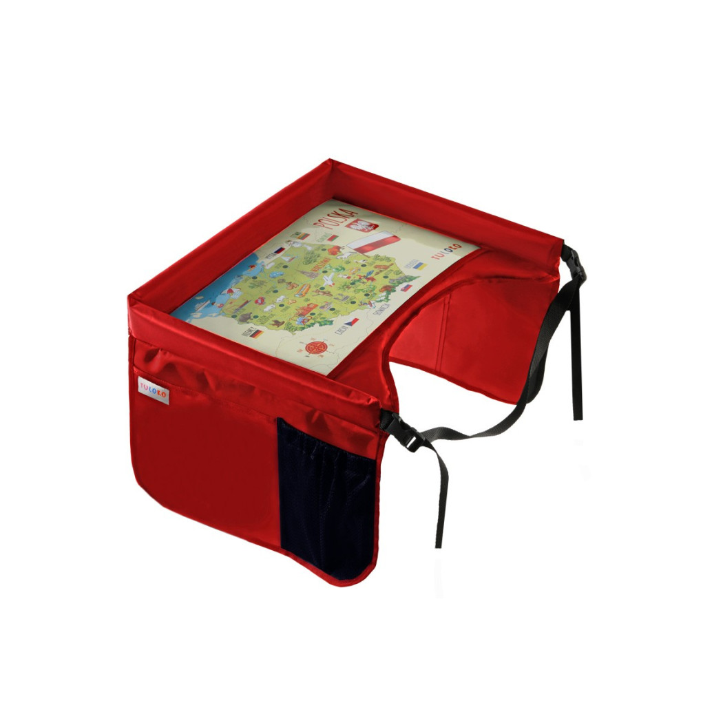 Bezpieczny stolik podróżnika Tuloko - czerwony