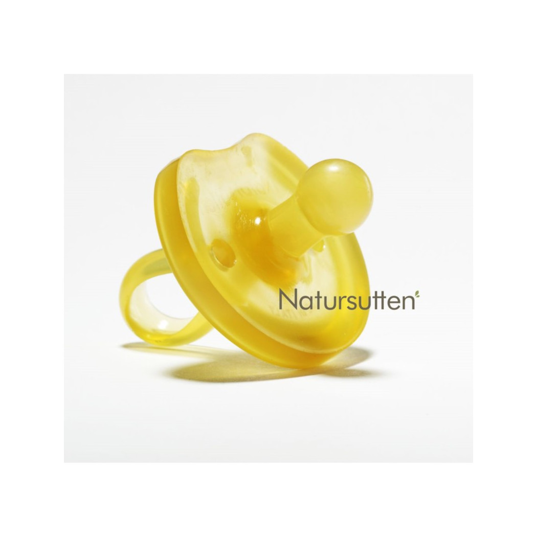 WYPRZEDAŻ Smoczek okrągły motyl L (od12m) z kauczuku naturalnego - Natursutten