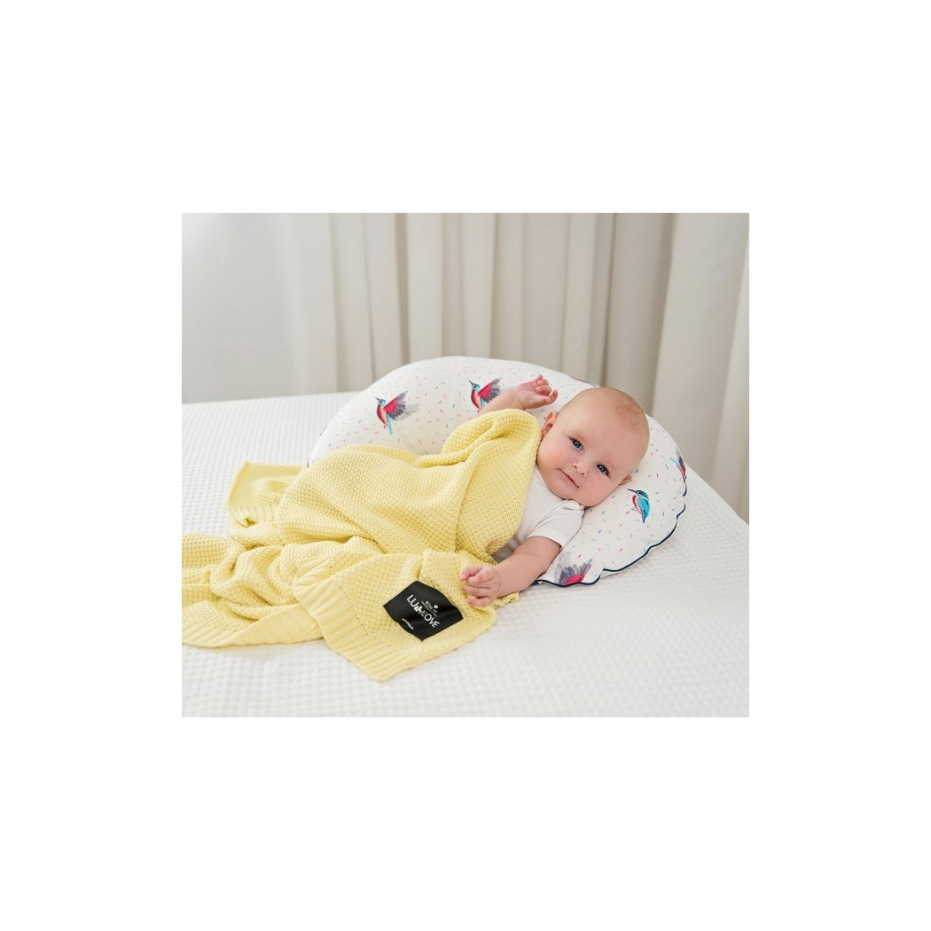 WYPRZEDAŻ Cytrynka - Bambusowy Koc Makaronik - 80x100 - Lullalove