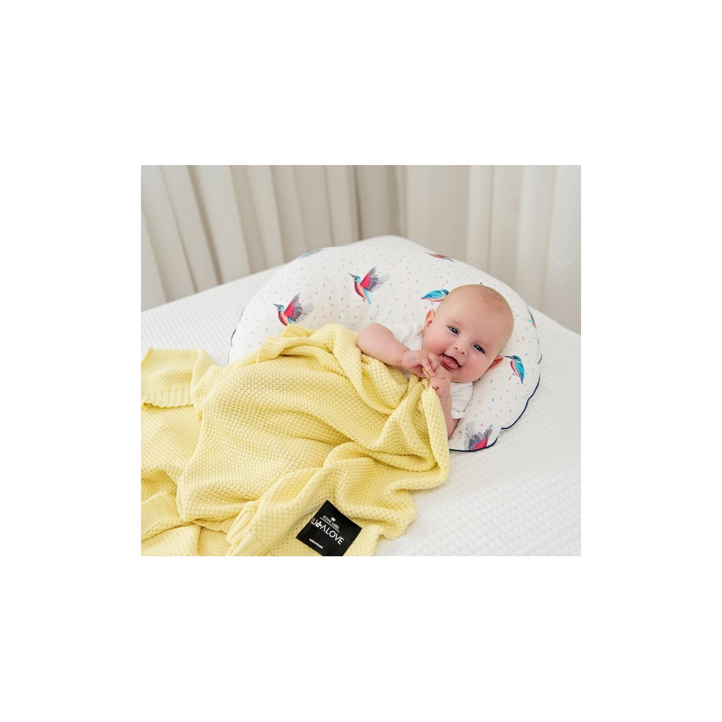 WYPRZEDAŻ Cytrynka - Bambusowy Koc Makaronik - 80x100 - Lullalove