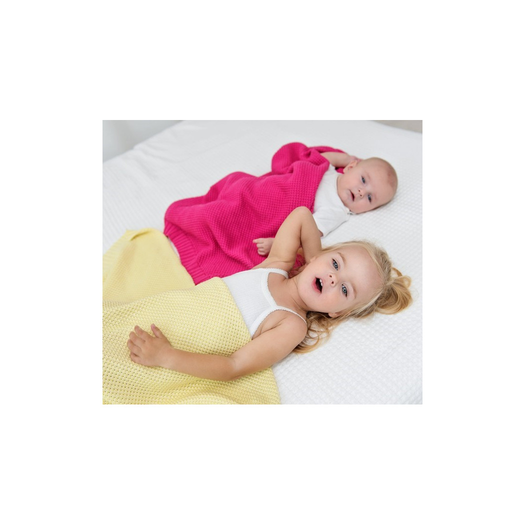 WYPRZEDAŻ Cytrynka - Bambusowy Koc Makaronik - 80x100 - Lullalove